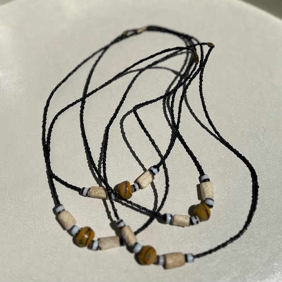 ๐ฏ Authentic West African Beaded Necklace Made in Benin - Picture 1 of 5